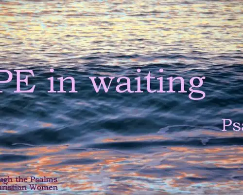 Hope in Waiting {Psalm 62}