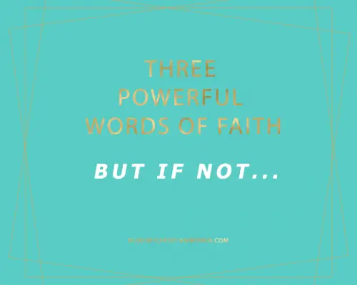 But if Not, Three Powerful Faith Words