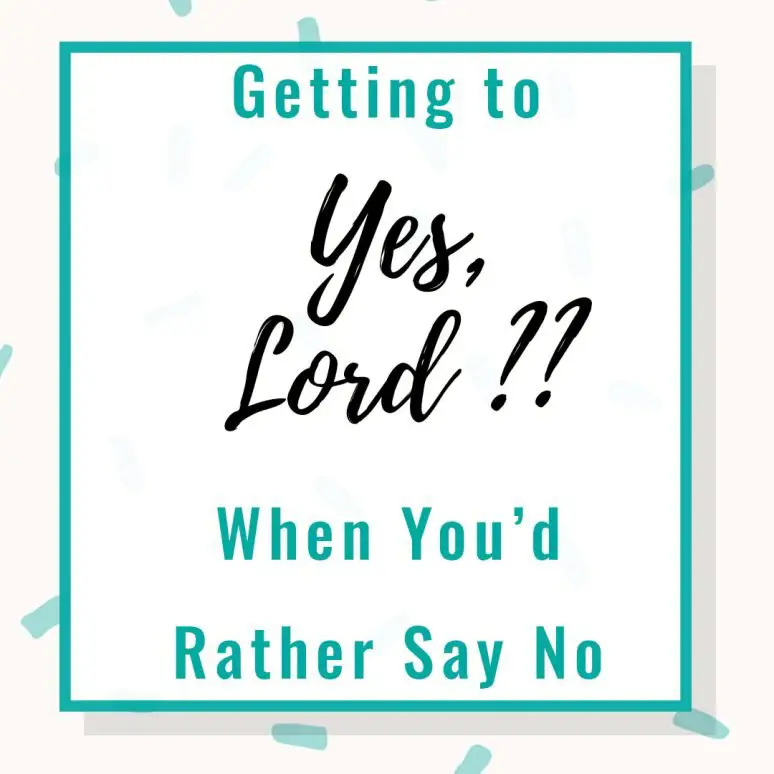 Answering God's voice with a yes